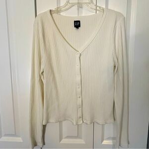 EUC, Gap, Ivory Button-Up Cardigan, XL